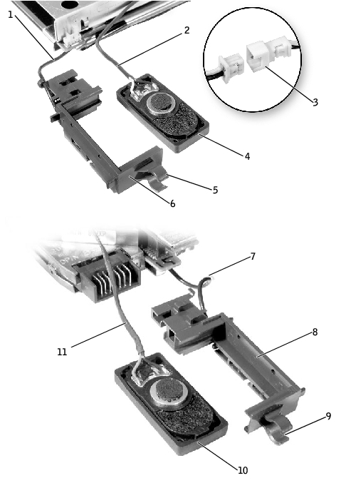 Speaker Assemblies: Dell Latitude C640 Service Manual